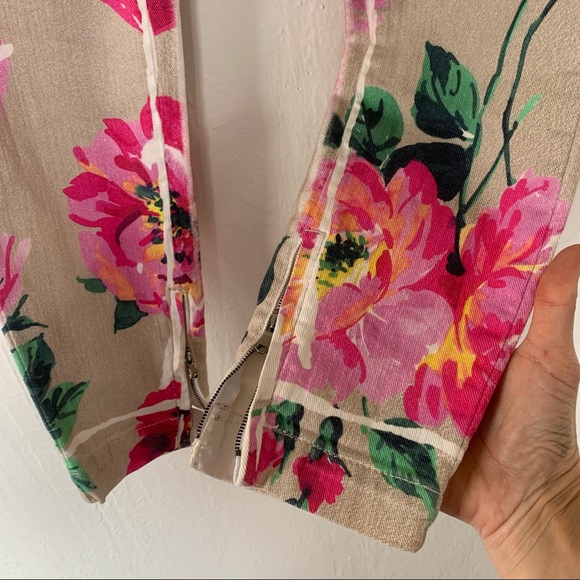 Dolce & Gabbana Floral Print Skinny Jeans With Ankle Zip - Picture 8 of 13